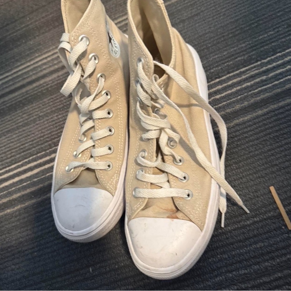 Converse Women's Cream High-Top Sneakers